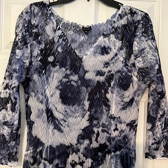 Komarov size X/L blue and white dress - Picture 9 of 11